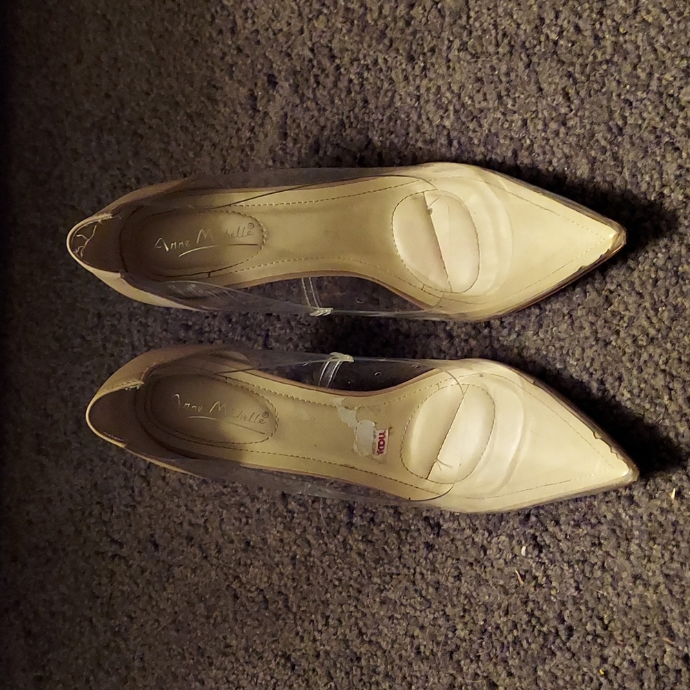 Clear toe stilettos